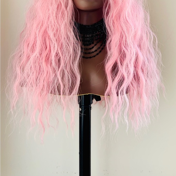 Pretty in Pink “Put On & Go” Synthetic Wig with Bangs for Cosplay/Anime/Gaming… - Picture 2 of 13